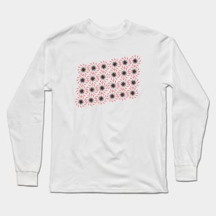 Minimal Interlocking Windmill Pattern Long Sleeve T-Shirt